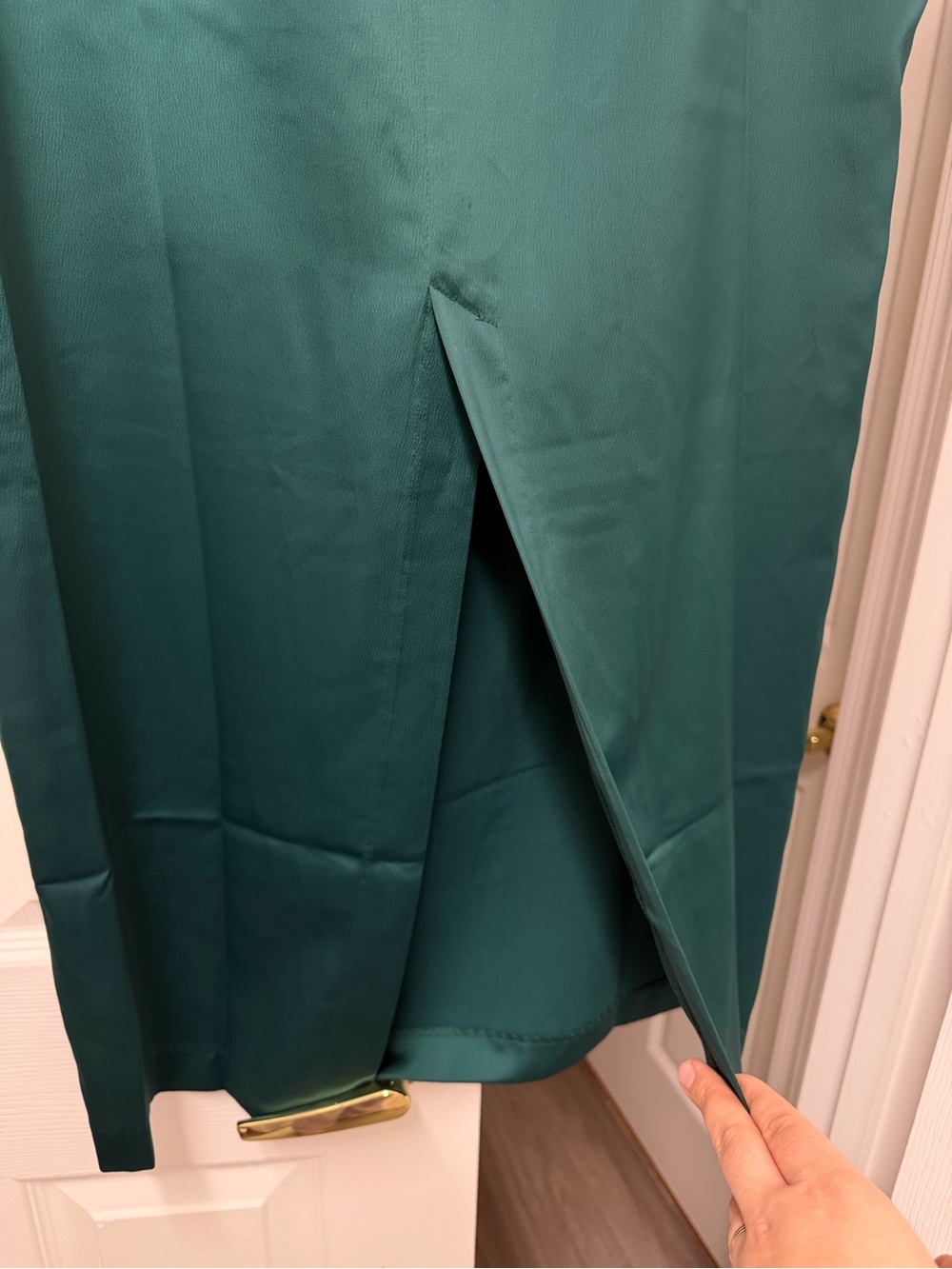 NWT Free People Rosetto Column Skirt Emerald Green Size 6 - Picture 8 of 14